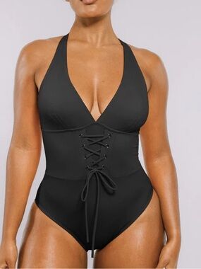 Smart Sculpt™
Plunge Corset Shaping Swimsuit  built in Shapewear